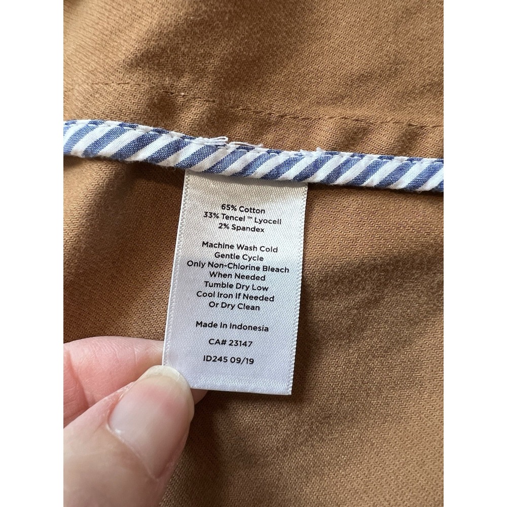 Talbots‎ Cotton Canvas Utility Jacket Size Petite XS Luggage Tan Brown Classic - Picture 8 of 9